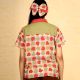 Handcrafted Apple Print Cotton Half Sleeve Casual Shirt